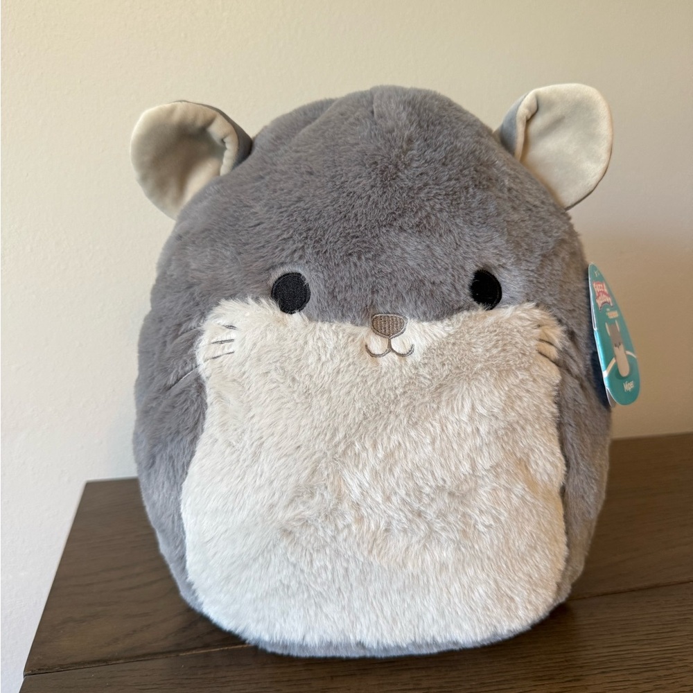 Squishmallows  - Miper - Gray Plush Animal Plushie with Cream Belly